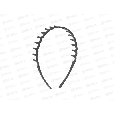 Ободок-гребешок пластик черный №9762