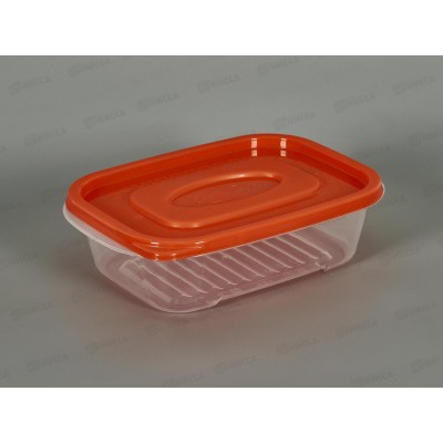 Контейнер 0,8л с оранжевой прозрачной крышкой *50  ИНТ