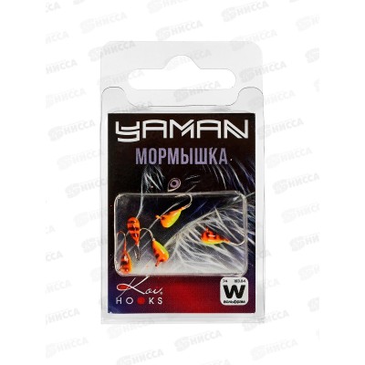 Мормышка вольф "ЯМАН" Капля с отв. р.3, вес 0,50, аргиана (5шт)