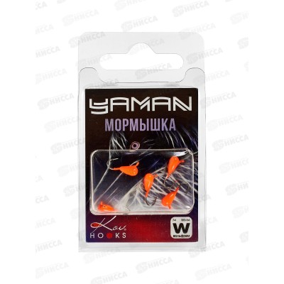 Мормышка вольф "ЯМАН" Капля с отв. р.3, вес 0,50, оранж (5шт)