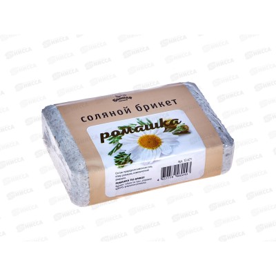 Соляной брикет с травами "Ромашка"  1200г д/бани и сауны  12-671 *9