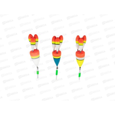 Поплавок зимний ЯМАН "Цветок 3", бальса, 1,5 г, цв. в асс. (3ш) РП59