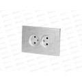 Розетка Афина 2-местная скрытой установки, без заземления 16А, 220В серебро, A0102-S*10 Розетка Афина 2-местная скрытой установки, без заземления 16А, 220В серебро, A0102-S*10