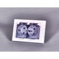 Розетка Афина 2-мес.с крышкой с/у, с/з 16А, 220В, белая, A0031*10