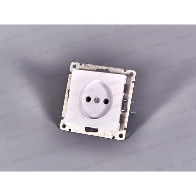 Розетка Афина 1-местная скрытой установки, без заземления, 16А, 220В белая, A0022*10