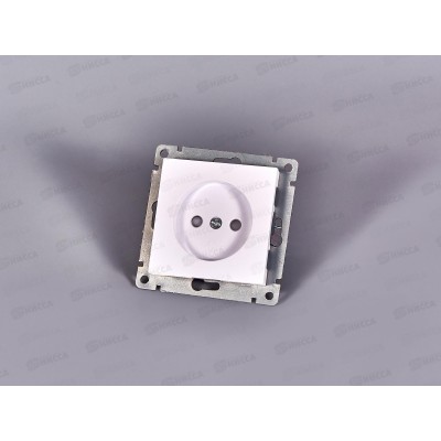 Розетка Афина 1-местная скрытой установки, без заземления, з/ш 16А, 220В белая, A0047*10 Розетка Афина 1-местная скрытой установки, без заземления, з/ш 16А, 220В белая, A0047*10