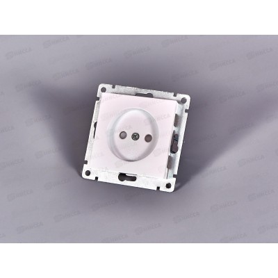 Розетка Афина 1-местная скрытой установки, без заземления, з/ш 16А, 220В жемчуг, A0047-OBr*10