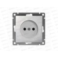 Розетка Афина 1-местная скрытой установки, без заземления, 16А, 220В серебро, A0022-S*10