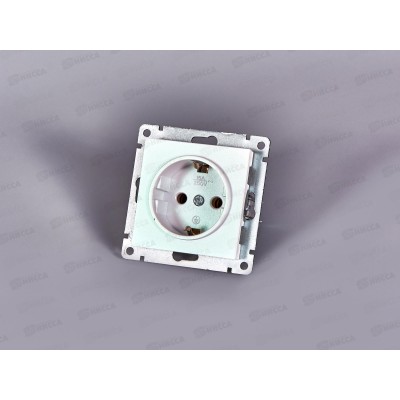 Розетка Афина 1-местная скрытой установки, с заземлением, 16А, 220В жемчуг, A0028-OBr*10