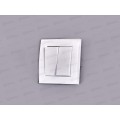 Выключатель Бриллиант 2-клавиши скрытой установки, 10А, 220В, белый, 7947403*10