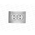 Розетка Бриллиант 2-местная без заземления, скрытой установки, 16А, 220В,серебро, керамика, 7949766*10 Розетка Бриллиант 2-местная без заземления, скрытой установки, 16А, 220В,серебро, керамика, 7949766*10