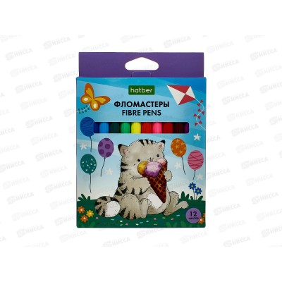 Фломастеры 12цв. Hatber Приключения кота Пирожка "ECO" FP_066360 *12 Фломастеры 12цв. Hatber Приключения кота Пирожка "ECO" FP_066360 *12