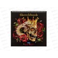 Скетчбук 40л Hatber SketchBook, Skull Roses, без линовки, 40Б4Агр