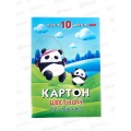 Цветной карт. 10л 10цв А4 Hatber Плюшевые панды 32082 *50