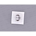 Розетка Бриллиант 1-местная с заземлением, скрытой установки,з/ш 16А, 220В,белая,керамика, 7947632*10