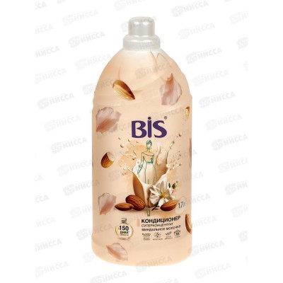 BIS Кондиционер-концентрат для белья Миндальное молочко 1,7л *4 Акция