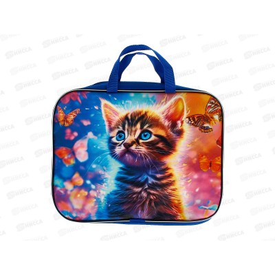 Папка на молнии BEIFA Котик А4 широка, с ручками  А4-7С135 *3