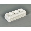 Розетка ОЛИМП 3-местная открытой установки, без заземления, 16А, 220В белая,керамика, 1160*10 Розетка ОЛИМП 3-местная открытой установки, без заземления, 16А, 220В белая,керамика, 1160*10