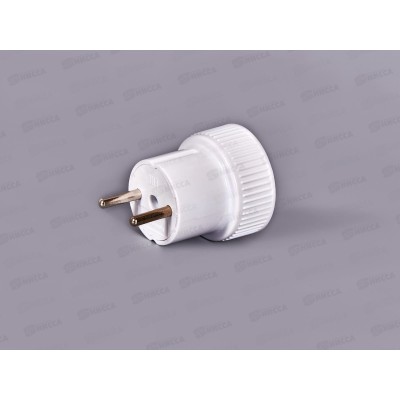 Адаптер переходник без заземления, 6А, 250В, белый, А109 Адаптер переходник без заземления, 6А, 250В, белый, А109