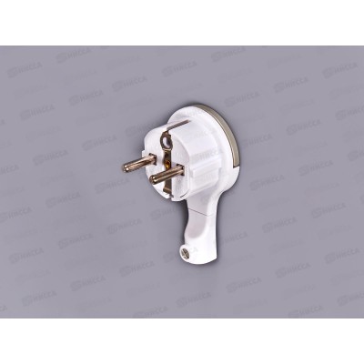 Вилка-невидимка UNIVersal с заземлением  16А, 250B, белая,5566874