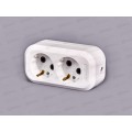 Колодка для удлинителя IONICH 2 гнезда с заземлением,1520