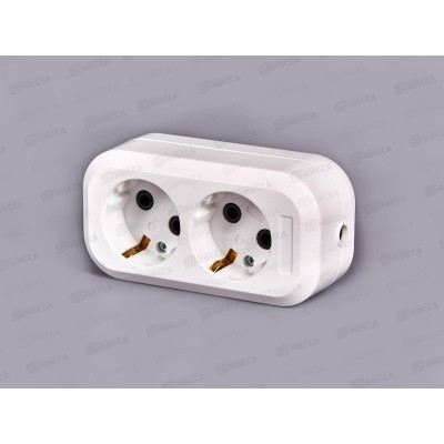 Колодка для удлинителя IONICH 2 гнезда с заземлением,1520