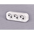 Колодка для удлинителя IONICH 3 гнезда без заземления,1518