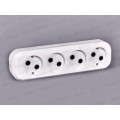 Колодка для удлинителя IONICH 4 гнезда без заземления,1519 Колодка для удлинителя IONICH 4 гнезда без заземления,1519
