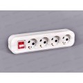 Колодка для удлинителя IONICH 4 гнезда с заземлением с выкл