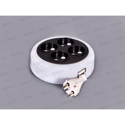 Удлинитель рулетка UNIVersal У6-002 ШВВП 2*0,75 4 гнезда, б/з, 5 м, 002-5М