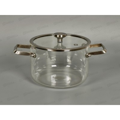 Кастрюля 3,5л термостойкое стекло мет/руч AST-006-D-02G *12