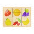 Игра развивающая деревянная "Фрукты, ягоды" 00737 Игра развивающая деревянная "Фрукты, ягоды" 00737