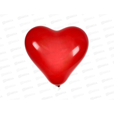 Шары 10&quot Сердце кристалл красное (50шт)  1105-0014