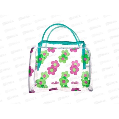 Косметичка &quotAdventure-Feathers&quot цветы мятный 24*17см 545-988