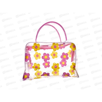 Косметичка &quotAdventure-Feathers&quot цветы розовый 24*17см 545-989