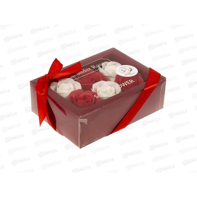 Набор мыльные розы 6шт белые и красные 6962326 Набор мыльные розы 6шт белые и красные 6962326