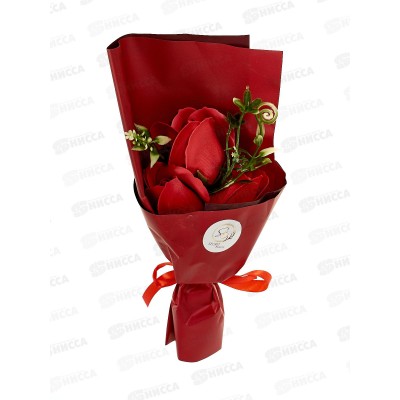 Букет мыльный из 3 красных роз 6962342 Букет мыльный из 3 красных роз 6962342