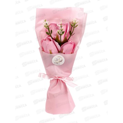 Букет мыльный из 3 нюдовых роз 6962343 Букет мыльный из 3 нюдовых роз 6962343