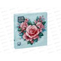 Салфетки 3сл 20л 33*33 Art Bouquet Сердце из роз,37689*12