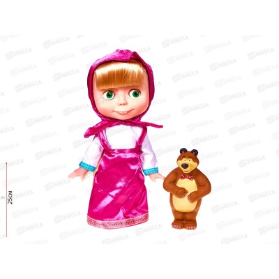 Кукла &quotКАРАПУЗ&quot Маша 83034S23, 25см, озвуч., медведь, в коробке 355525