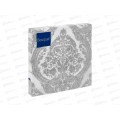 Салфетки 3 слойные 20 листов 33*33 Art Bouquet Royal (серебро) на белом 37574