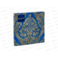 Салфетки 3сл 20л 33*33 Art Bouquet Royal (золото) на синем 37016*12