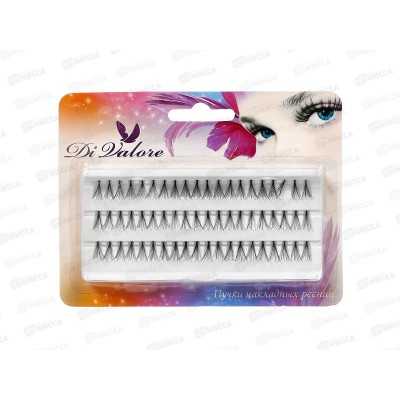 Пучки накладных ресниц длинна 14мм черные 60шт 112-052