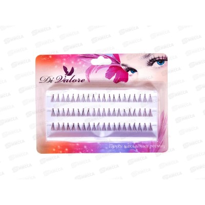 Пучки накладных ресниц длинна 10мм черные 60шт 112-050