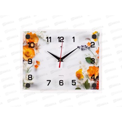 Часы настенные &quot21 Век&quot 2026-055 Цветочная фантазия Рубин