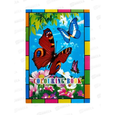 Раскраска А5 (картон обл, 16стр, блок 80гр/м2) Бабочки уп12шт JY-A 018 Раскраска А5 (картон обл, 16стр, блок 80гр/м2) Бабочки уп12шт JY-A 018