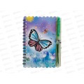 Блокнот с ручкой А6 30л. Бабочки уп12/720шт Р21548-10