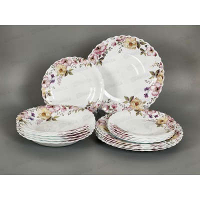 Набор столовой посуды 18пр PO-18SD-155 SILVIА 114429