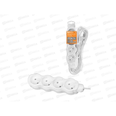 Удлинитель TDM УЛ4 4гнезда, 5м, з/ш, ПВС2*0,75кв.мм 10А, "Люкс", бело-серый, 0228 Удлинитель TDM УЛ4 4гнезда, 5м, з/ш, ПВС2*0,75кв.мм 10А, "Люкс", бело-серый, 0228