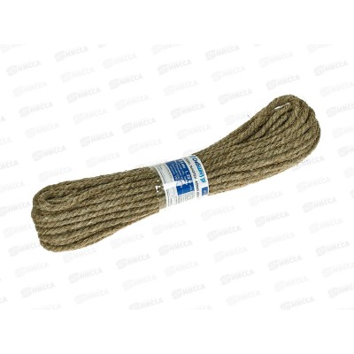 Веревка льнопеньковая, Сибшнур,6мм, 20м*30
